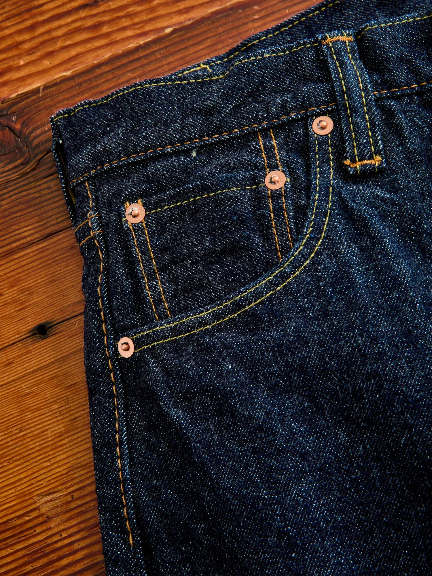 PBE-019 17oz Beige Core Pop-up Selvedge Denim - Relaxed Tapered Fit
