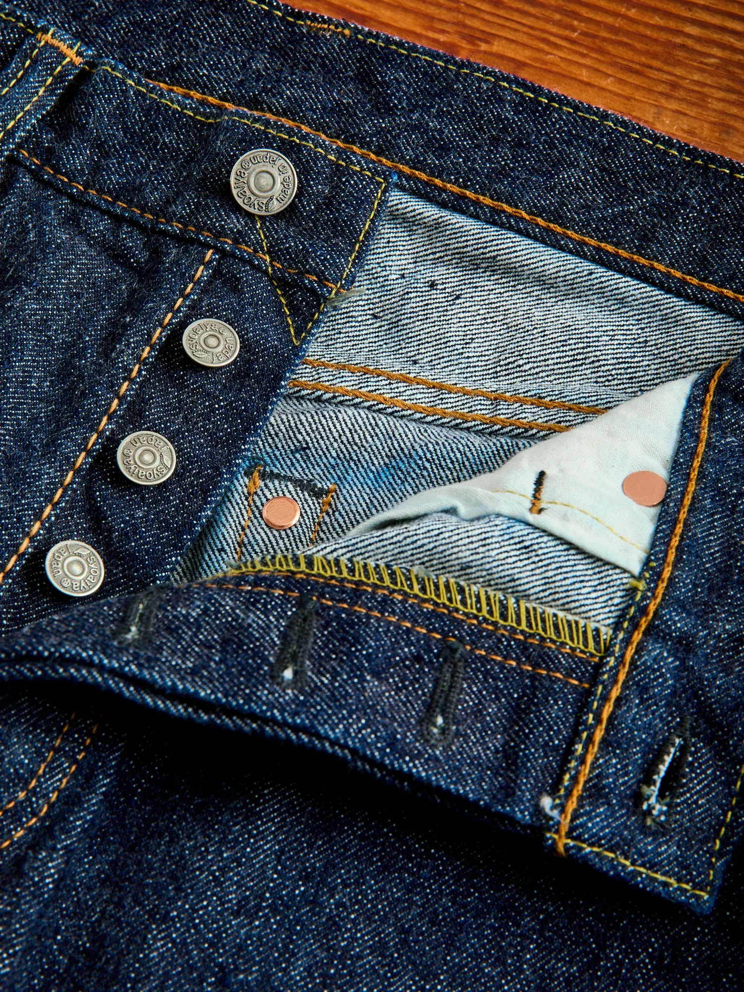 PBE-019 17oz Beige Core Pop-up Selvedge Denim - Relaxed Tapered Fit