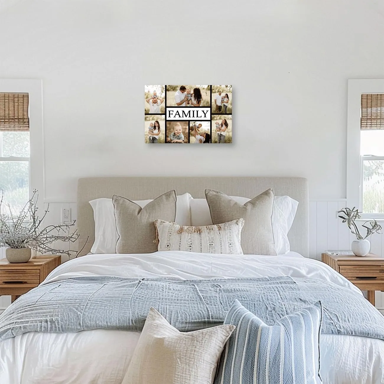 PBXBJY Collage Canvas Prints with Your Photos Personalized Collage Canvas Pictures Custom Canvas Wall Art Customized Multi Photo Home Decor Frame (8.00" x 12.00")