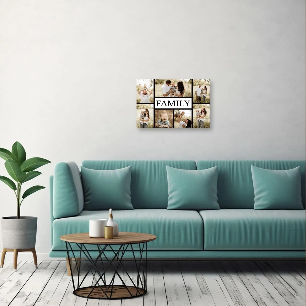 PBXBJY Collage Canvas Prints with Your Photos Personalized Collage Canvas Pictures Custom Canvas Wall Art Customized Multi Photo Home Decor Frame (8.00" x 12.00")