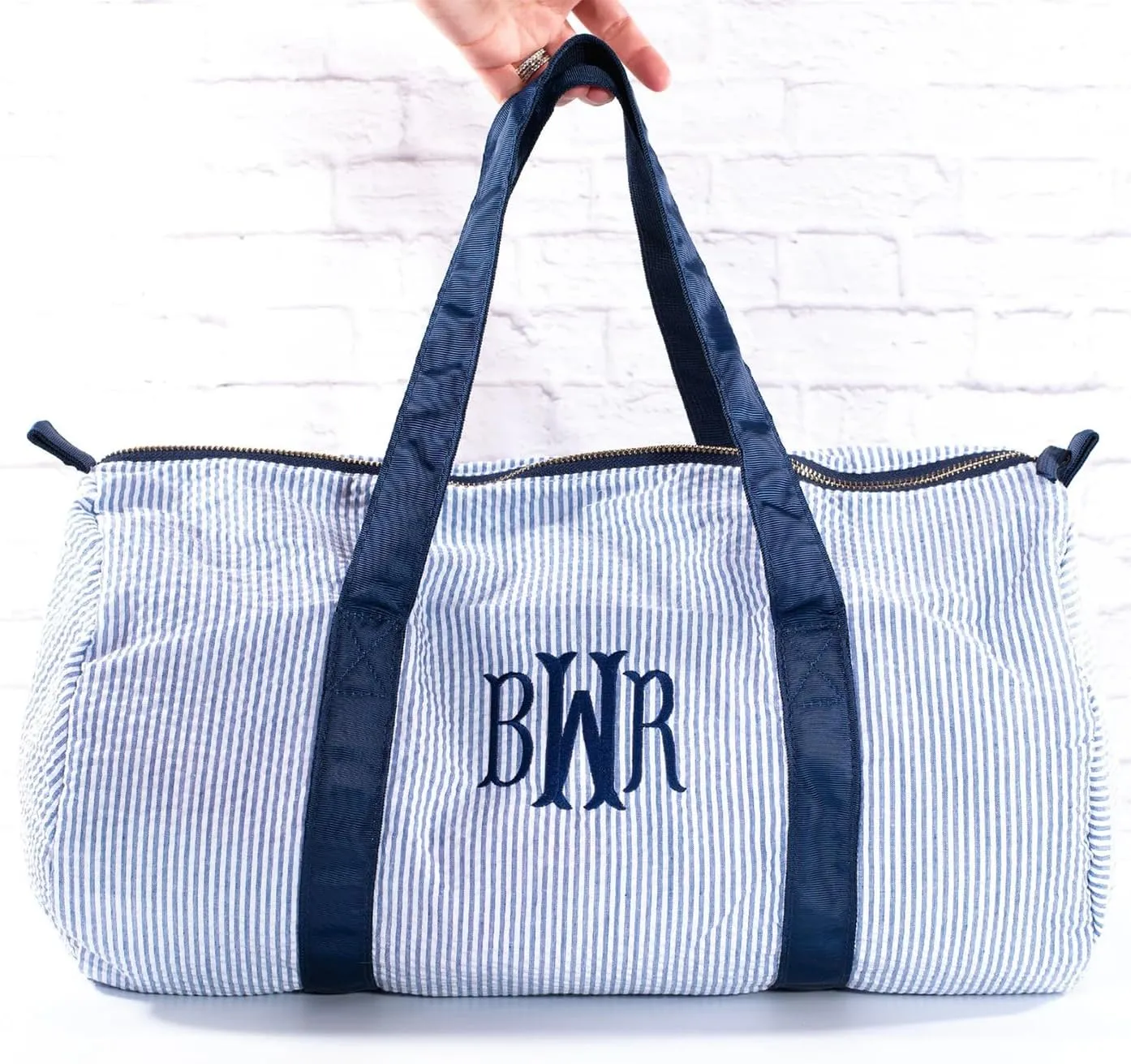 Personalized Baby Duffle Bag, Monogram Seersucker Kid Travel Bag, Kids Duffel Bag, Toddler Diaper Bag, Child Gifts, Overnight Bag, Dance Bag, Purple, Large