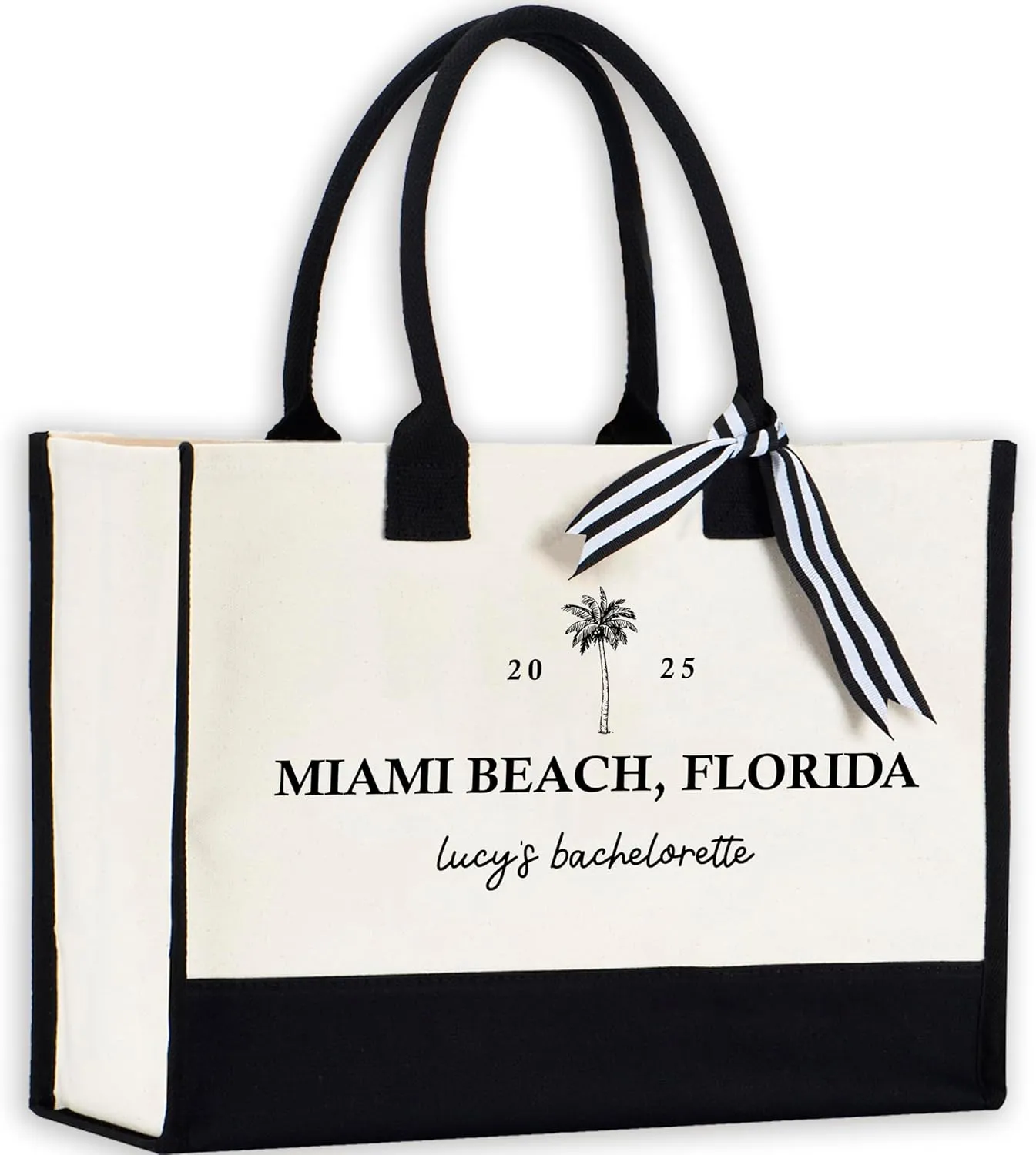 Personalized Bachelorette Party Bags | Custom Tote Bags for Bridesmaids | Canvas Tote Bag for Beach Bachelorette Party Favors | Bachelorette Gift Bag