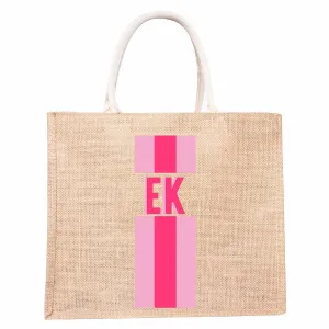 Personalized Burlap Tote Bag with Name Custom Beach Bag Gift Bag with Monogrammed Initials Custom Jute Bag for Bridesmaid Gift bachelorette gifts Straw Bags Girls Trip Gift