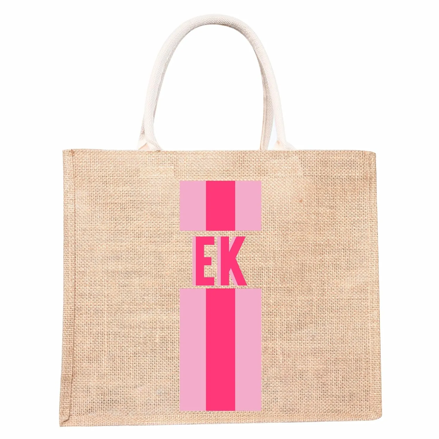 Personalized Burlap Tote Bag with Name Custom Beach Bag Gift Bag with Monogrammed Initials Custom Jute Bag for Bridesmaid Gift bachelorette gifts Straw Bags Girls Trip Gift