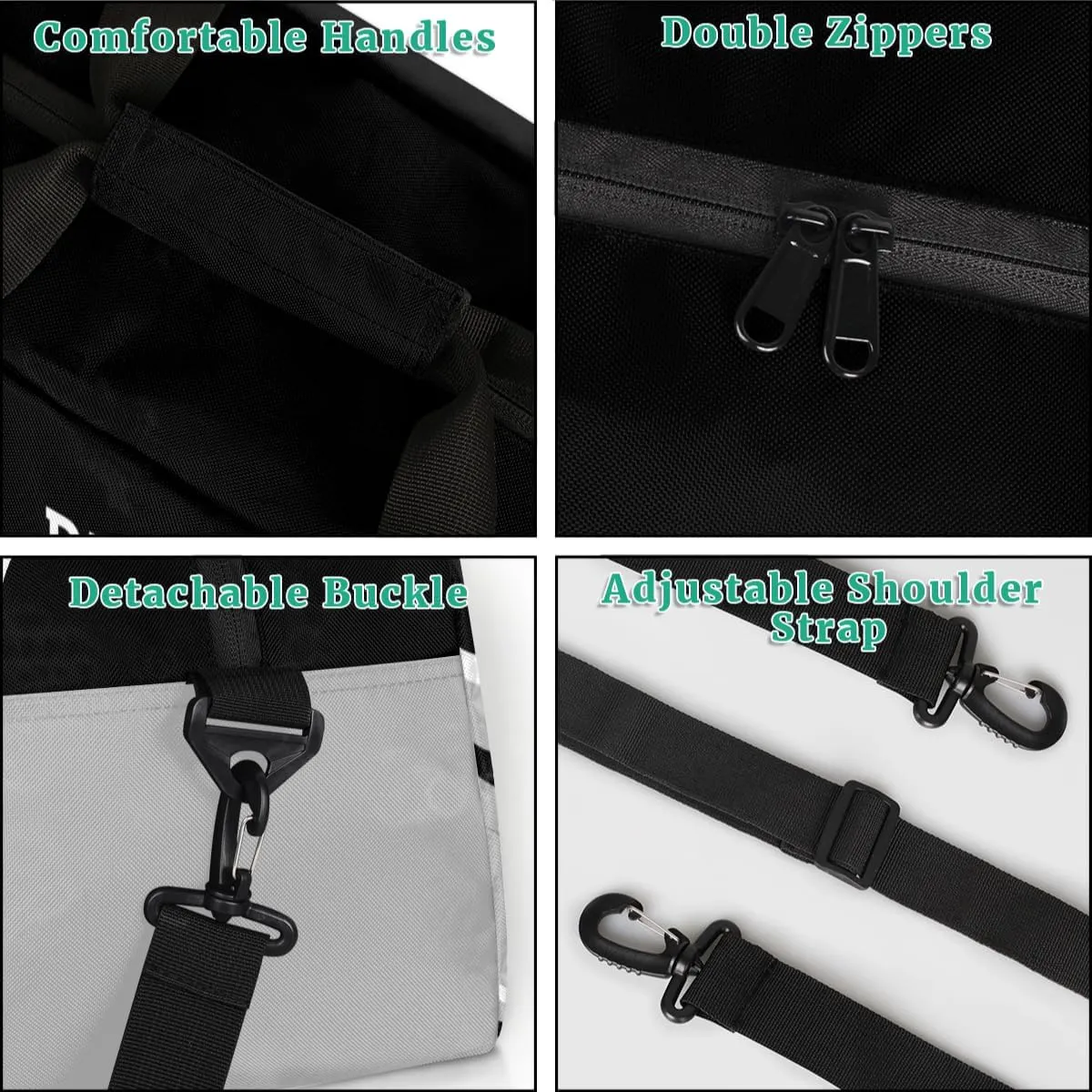 Personalized Cheer Bag Dance Bag for Girl, Custom Gym Bag Sport Duffel Bag, Weekender Bags Travel Duffel Bag Black Sliver Cheer