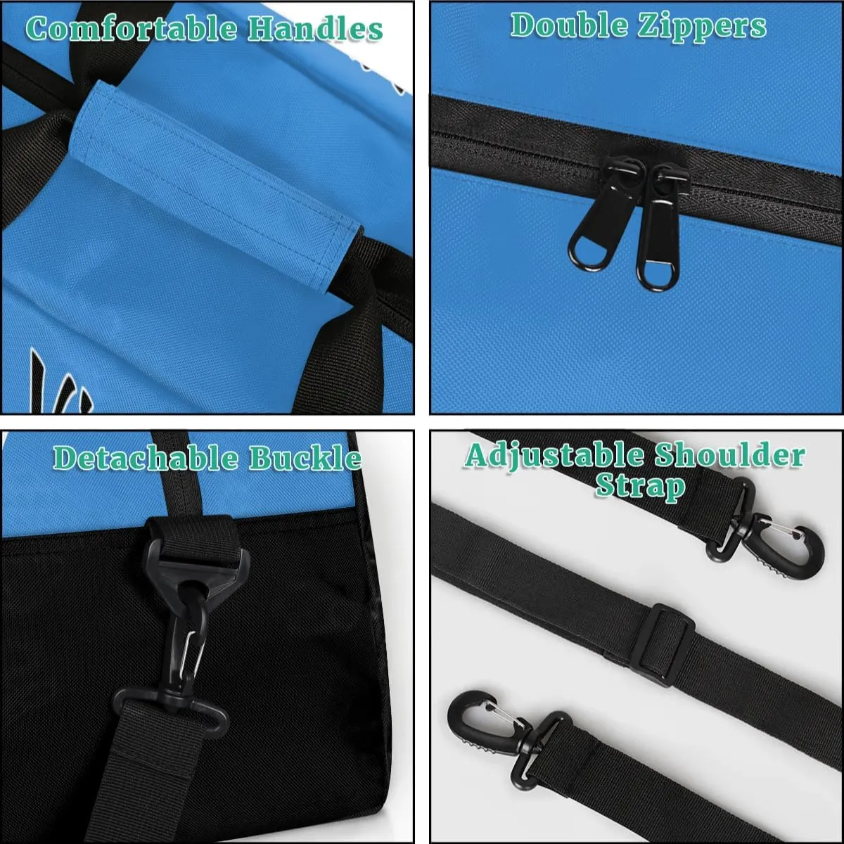 Personalized Cheer Duffel Bags Custom Name Sport Bag, Custom Cheerleader Gym Bag, Customize Travel Duffle Bag, Overnight Weekender Bags, Cheerleading Gifts, Blue