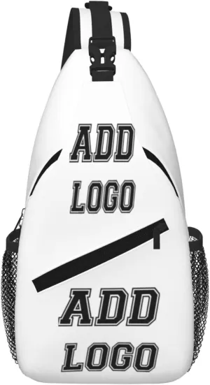 Personalized Custom Chest bags for Women and Men add your Picture Or Text design personalized leisure Sports Crossbody bag White