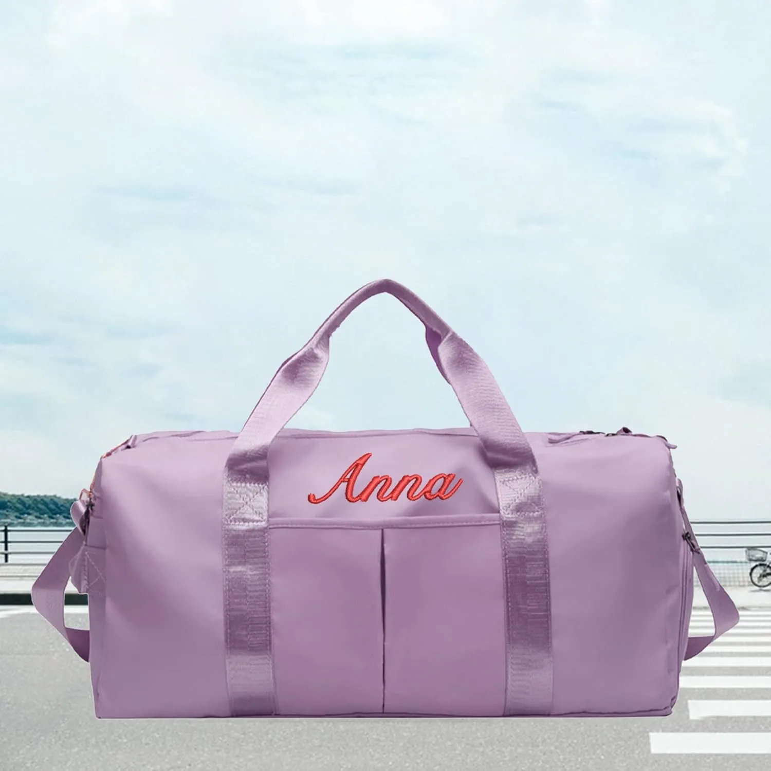 Personalized Custom Duffel Bag for men women Embroidered Name Sports Gym Bag Dance Bag Travel Bag weekend Bag Luggage 19.3x9.4x9.8inch Su-YJF411bag 43-C 0