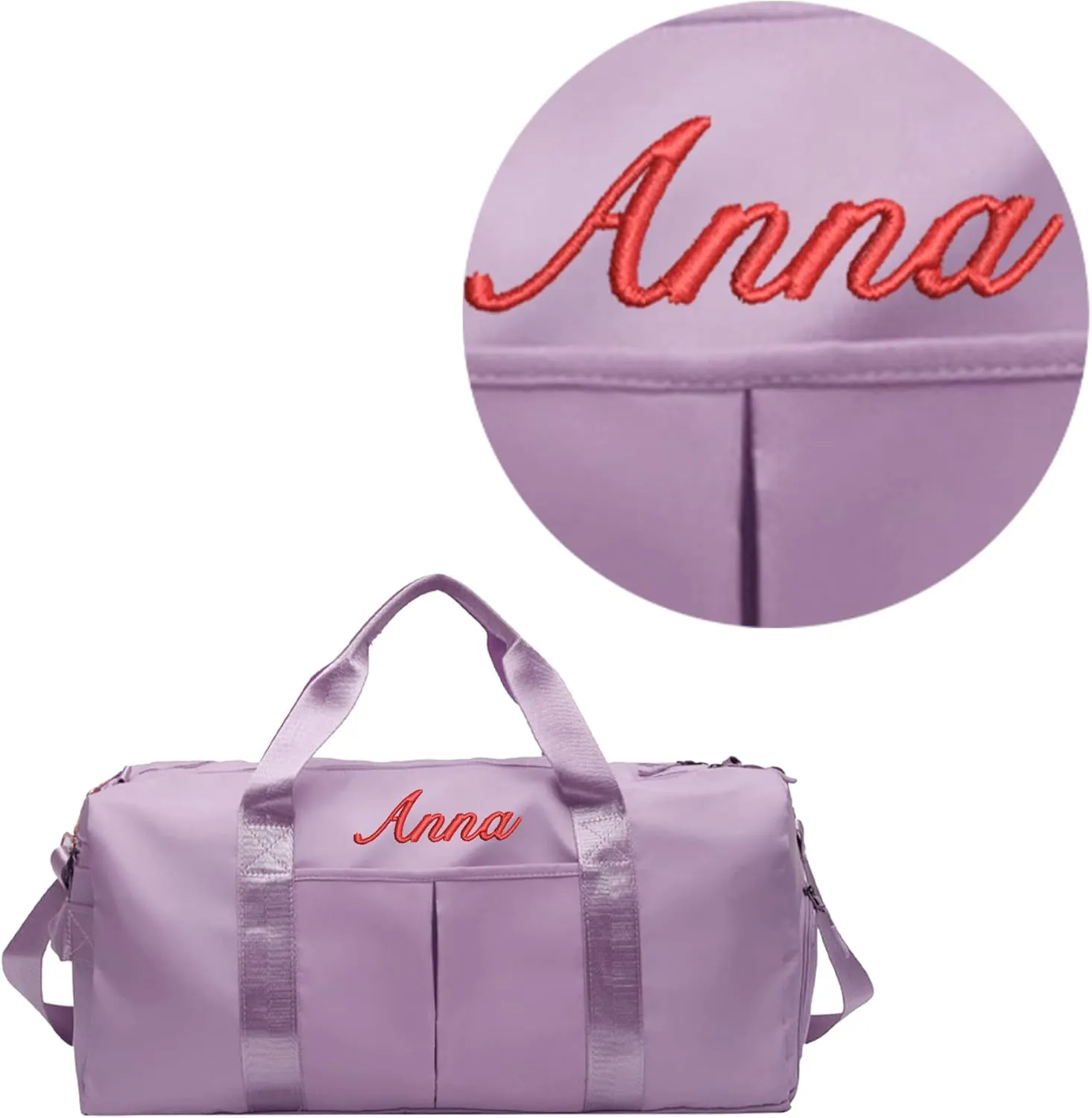 Personalized Custom Duffel Bag for men women Embroidered Name Sports Gym Bag Dance Bag Travel Bag weekend Bag Luggage 19.3x9.4x9.8inch Su-YJF411bag 43-C 0