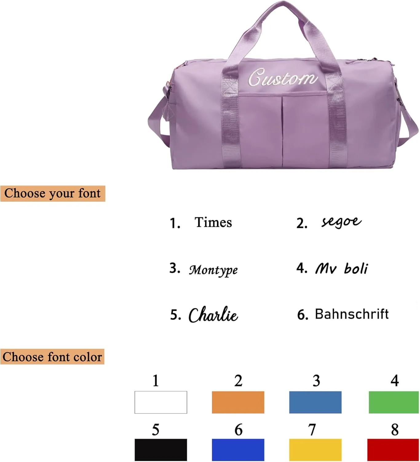 Personalized Custom Duffel Bag for men women Embroidered Name Sports Gym Bag Dance Bag Travel Bag weekend Bag Luggage 19.3x9.4x9.8inch Su-YJF411bag 43-C 0