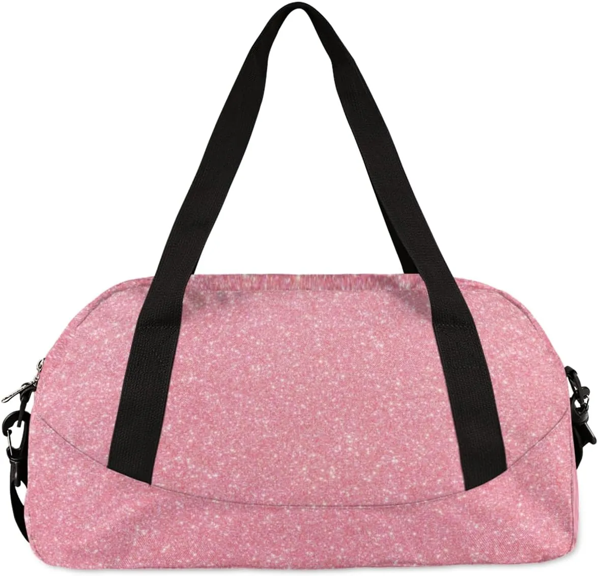 Personalized Custom Girls Dance Bag, Customized Gifts Sports Gym Bag Custom Name Kids Duffel Bags Overnight Weekender Sleepover Carry On Travel Tote Bag for Girls, Rose Golden Glitter Dance
