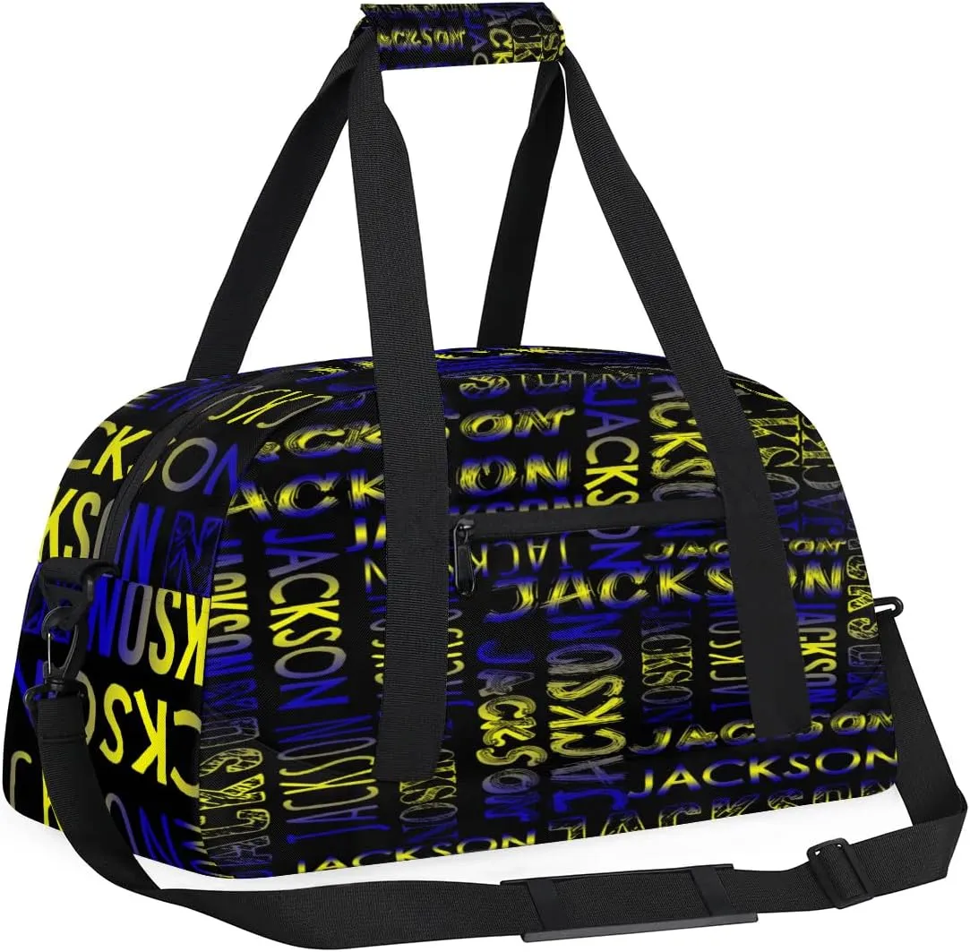 Personalized Dance Bag Duffel Bag for Girl, Custom Sport Gym Bag for Boy, Ballet Bag Weekender Bags Travel Duffel Bag Gift for Kids Gradation Blue Yellow Black