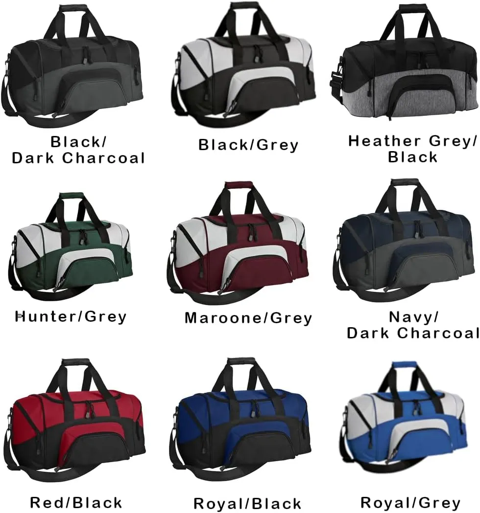 Personalized Duffel Bag, Men and Women, Custom Sport Bag with Monogrammed Name, Soccer, Basketball, Baseball, Football, True Royal/Grey