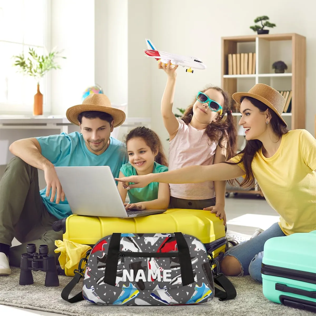 Personalized Duffel Bags Custom Travel Basketball Shoes Sports Carry On Gym Bag Cheerful Cheer Bags Weekender Bag Overnight Christmas Gift Bag for kids