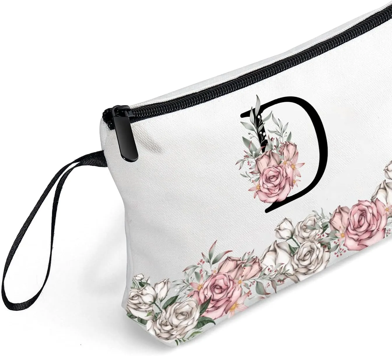 Personalized Gifts for Women,Small Make Up Bags for Purses,Valentines Day Gifts for Teen Girls,Initial Bags for Women,Monogrammed Makeup Bag,Mother's Day Gift(Letter D)