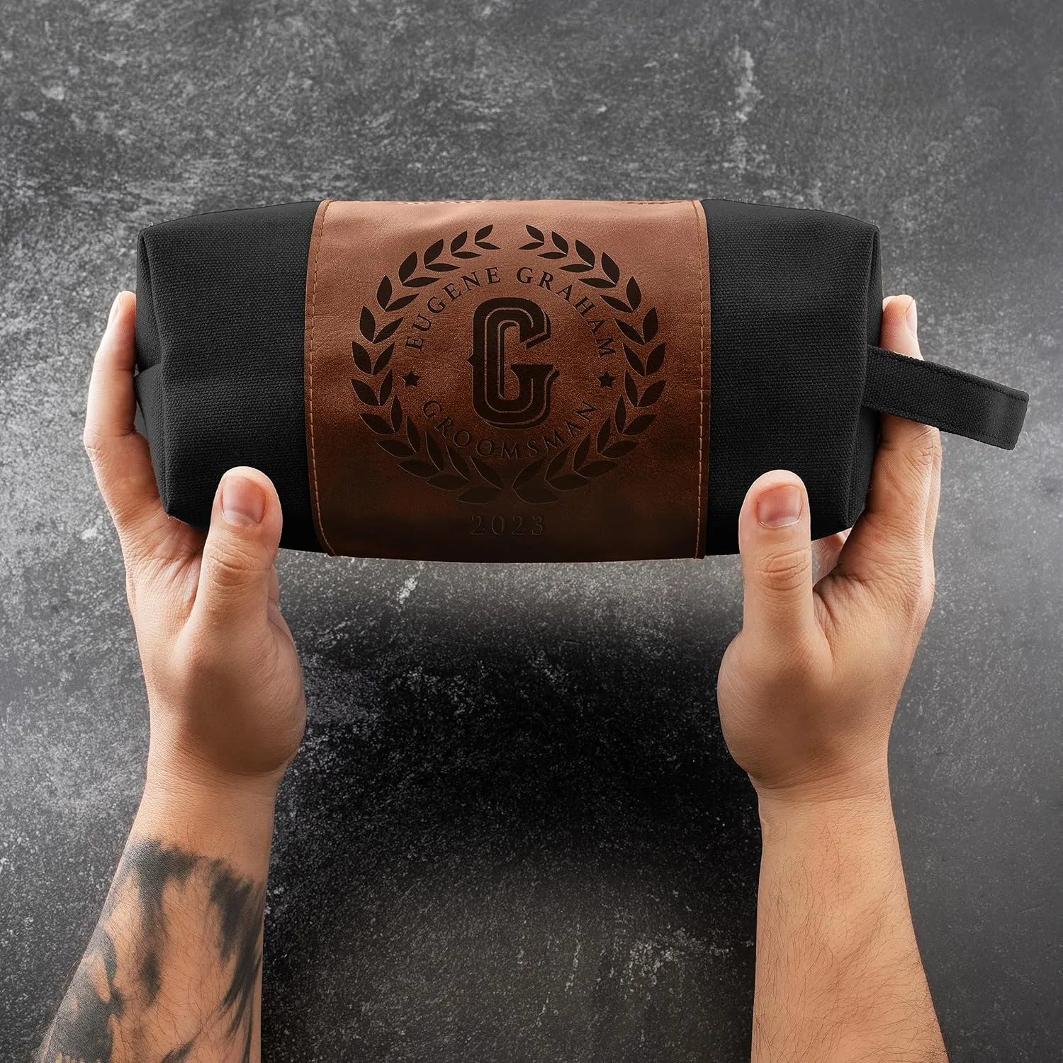 Personalized Groomsmen Gifts, Custom Men Toiletry Bags - Groomsman Gifts for Wedding