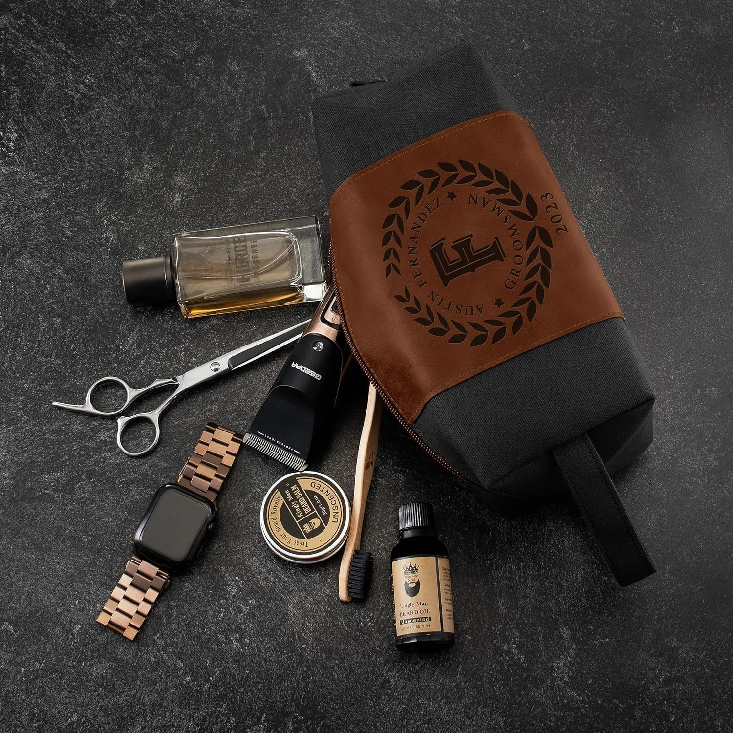 Personalized Groomsmen Gifts, Custom Men Toiletry Bags - Groomsman Gifts for Wedding