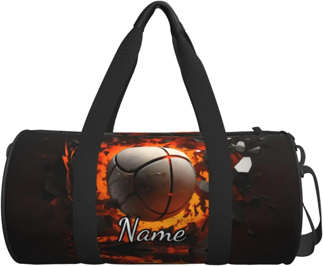 Personalized Gym Duffle Bag for Men,Custom Sports Tote Bag with Name for Women Weekender Carry On Personal Item,17in Basketball Balls Duffel Bag for Travel Overnight Fitness Dance