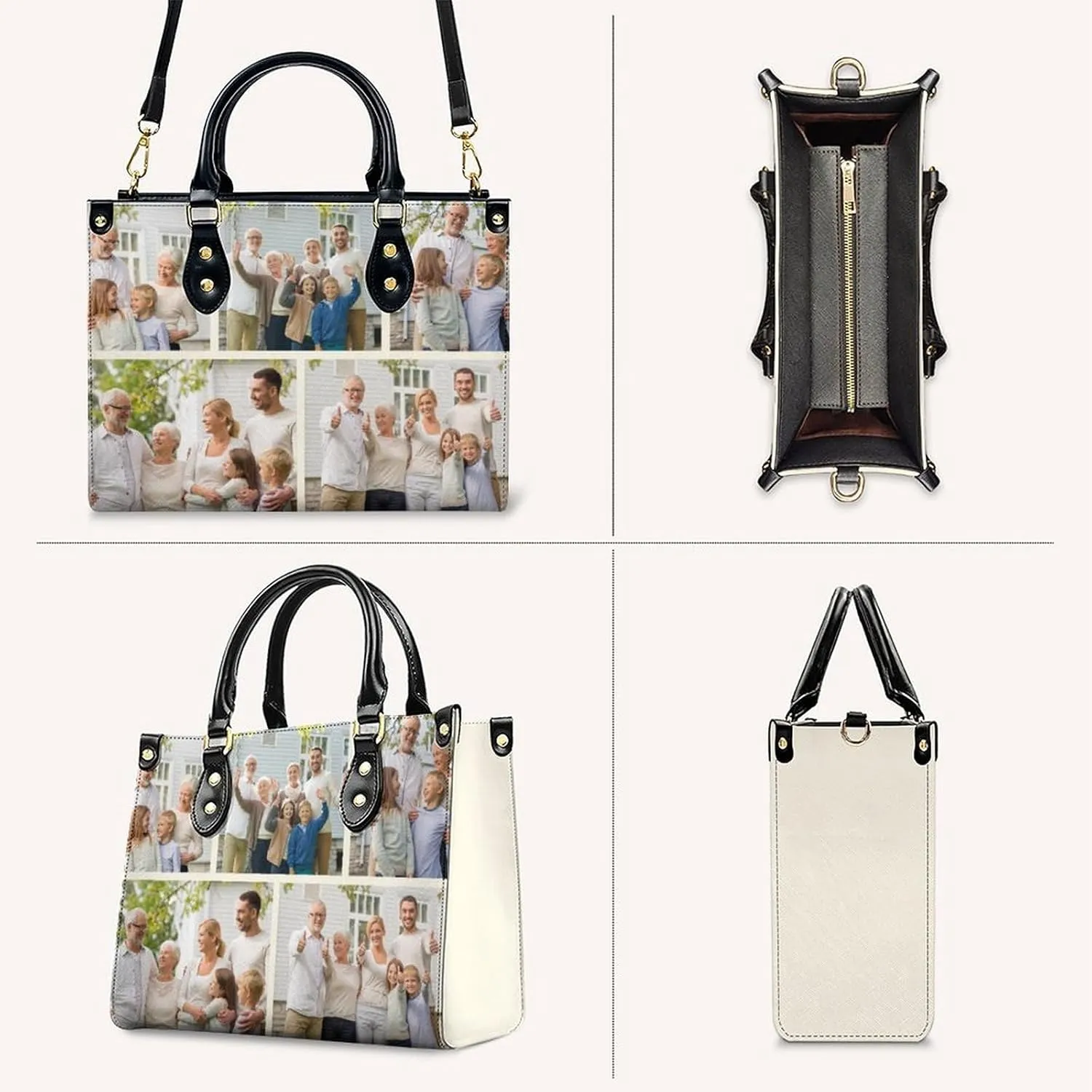 Personalized Handbag Gifts for Her - PU Leather Bags - Custom Women Tote Bag for Mother’s Day, Birthday, Wedding