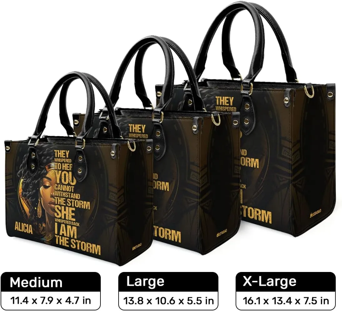 Personalized Leather Handbag For African American - Christmas Gifts For Women For Black Women