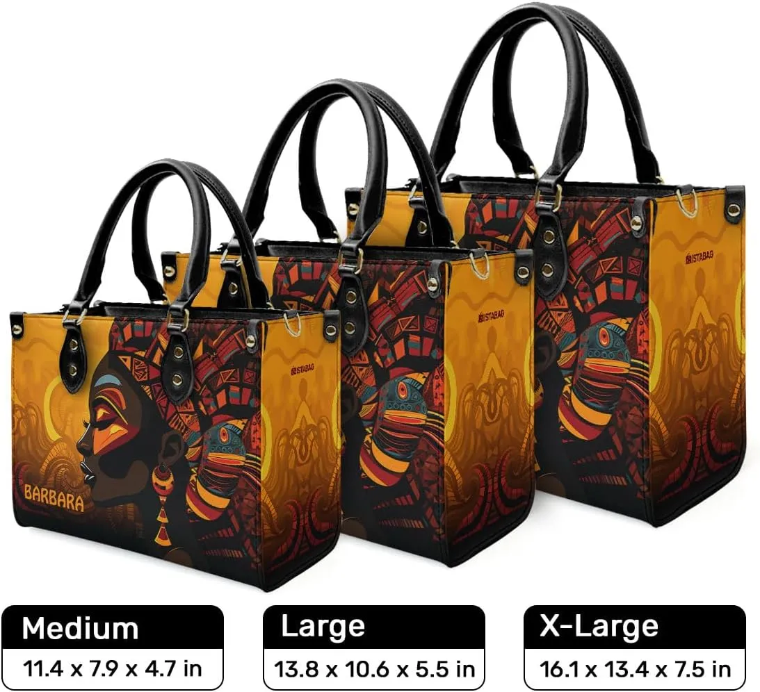 Personalized Leather Handbag For African American - Christmas Gifts For Women For Black Women