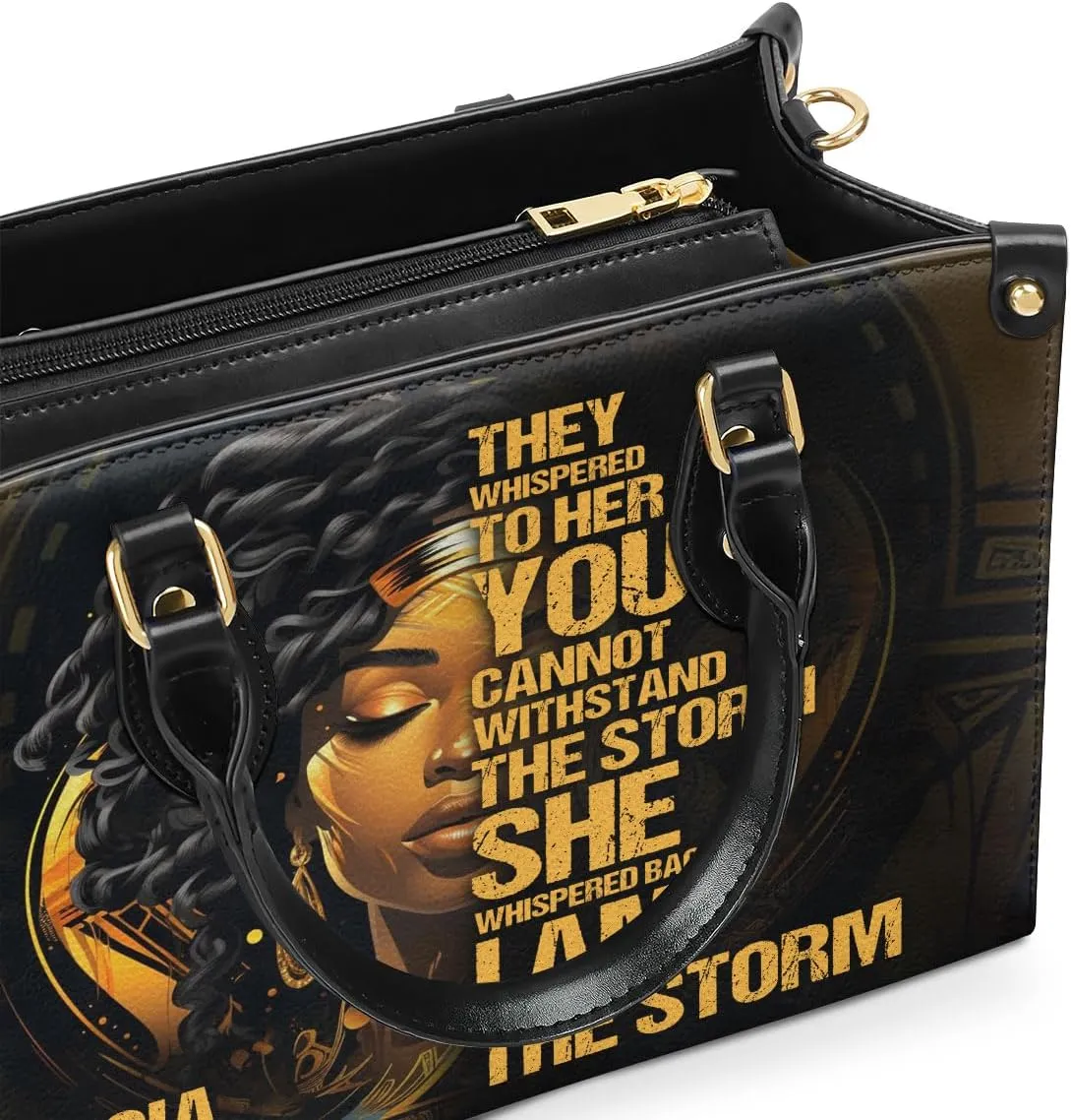 Personalized Leather Handbag For African American - Christmas Gifts For Women For Black Women