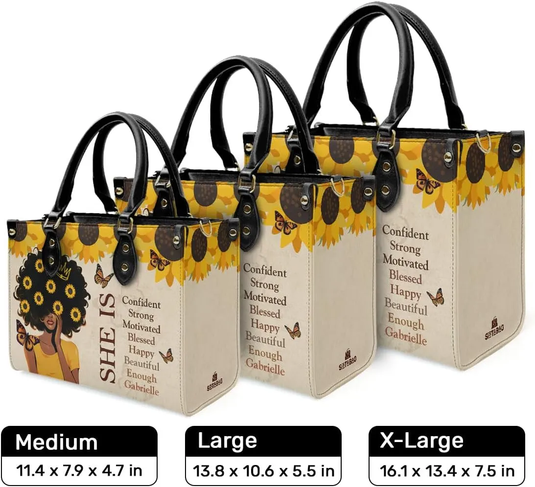 Personalized Leather Handbag For African American - Christmas Gifts For Women For Black Women