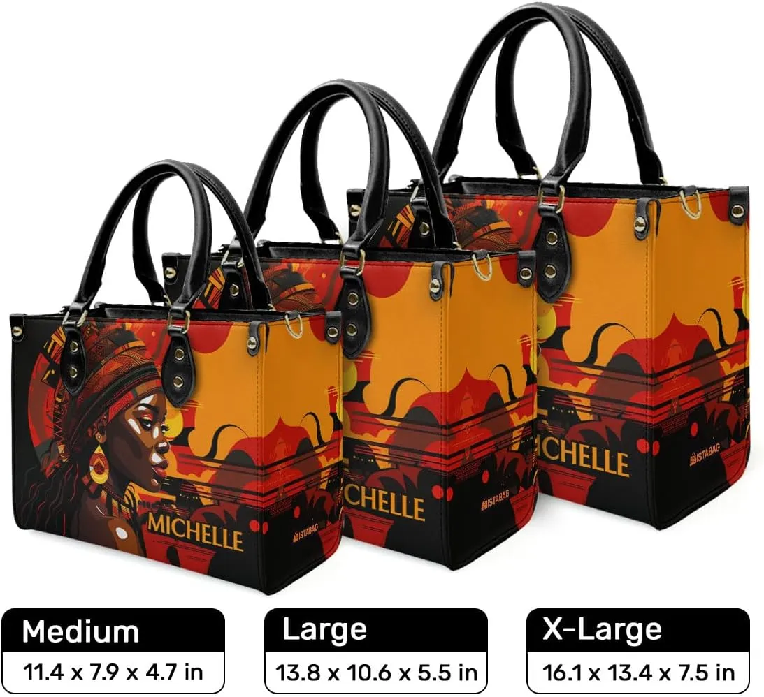 Personalized Leather Handbag For Black African