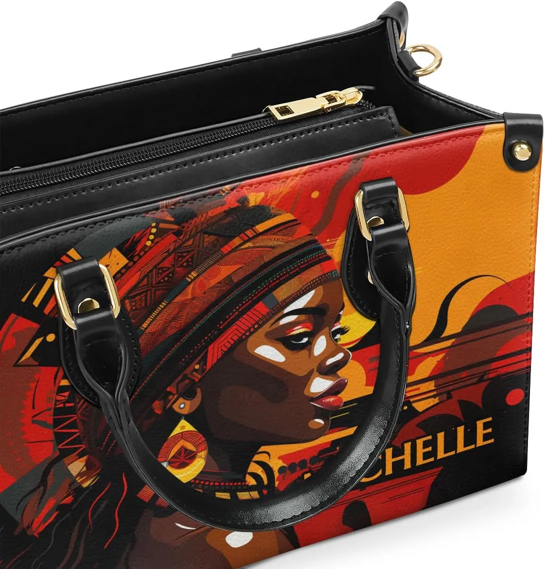 Personalized Leather Handbag For Black African