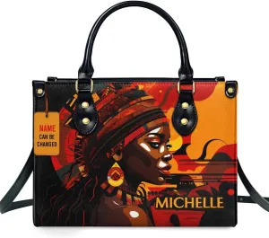 Personalized Leather Handbag For Black African