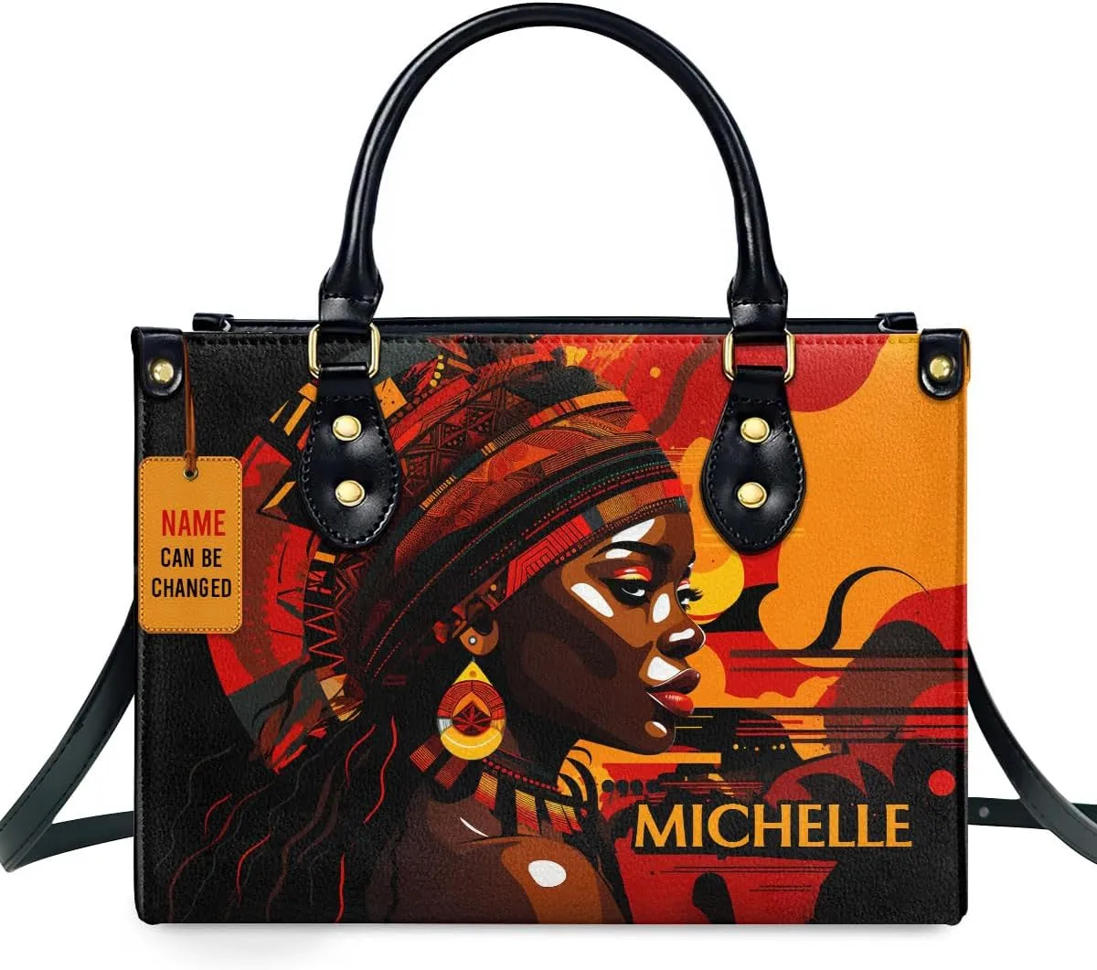 Personalized Leather Handbag For Black African