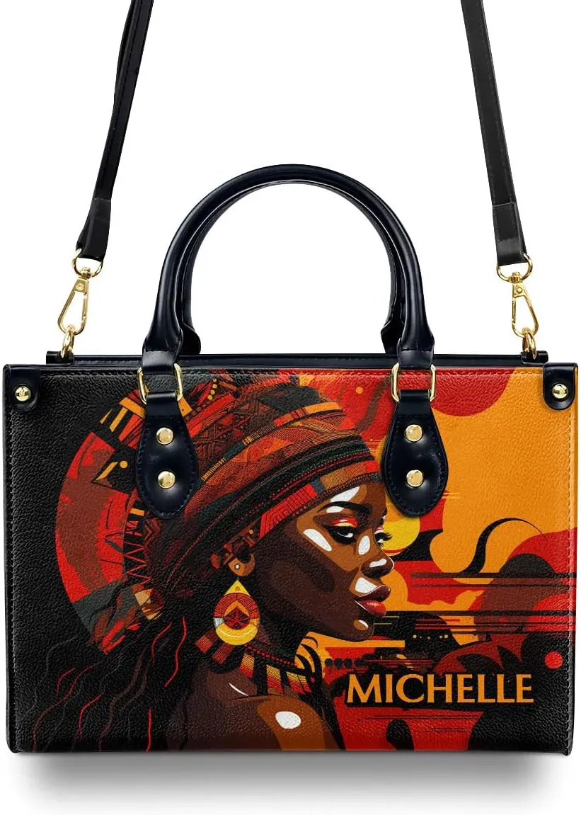 Personalized Leather Handbag For Black African