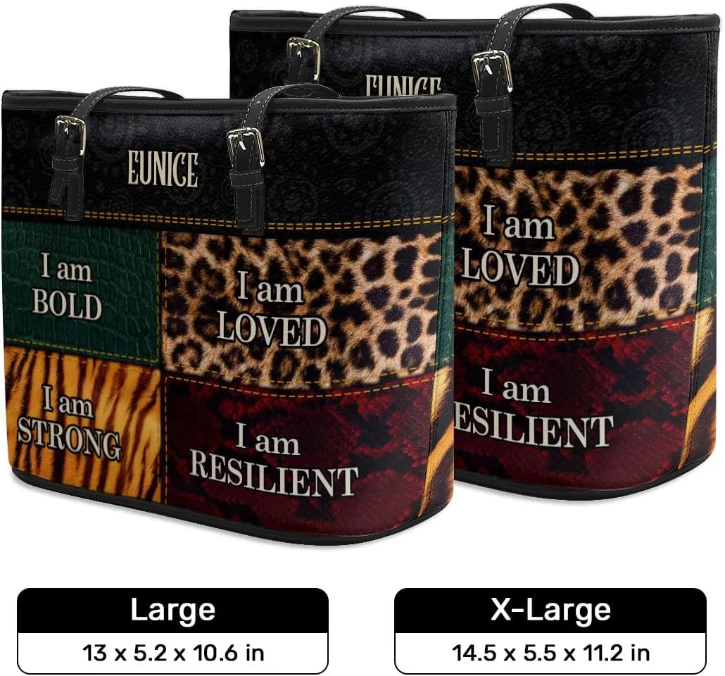 Personalized Leather Tote Bag For Black African Women
