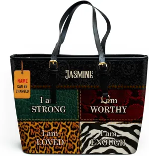 Personalized Leather Totebag For Black African Women - Christmas Gifts For Women For Black Women