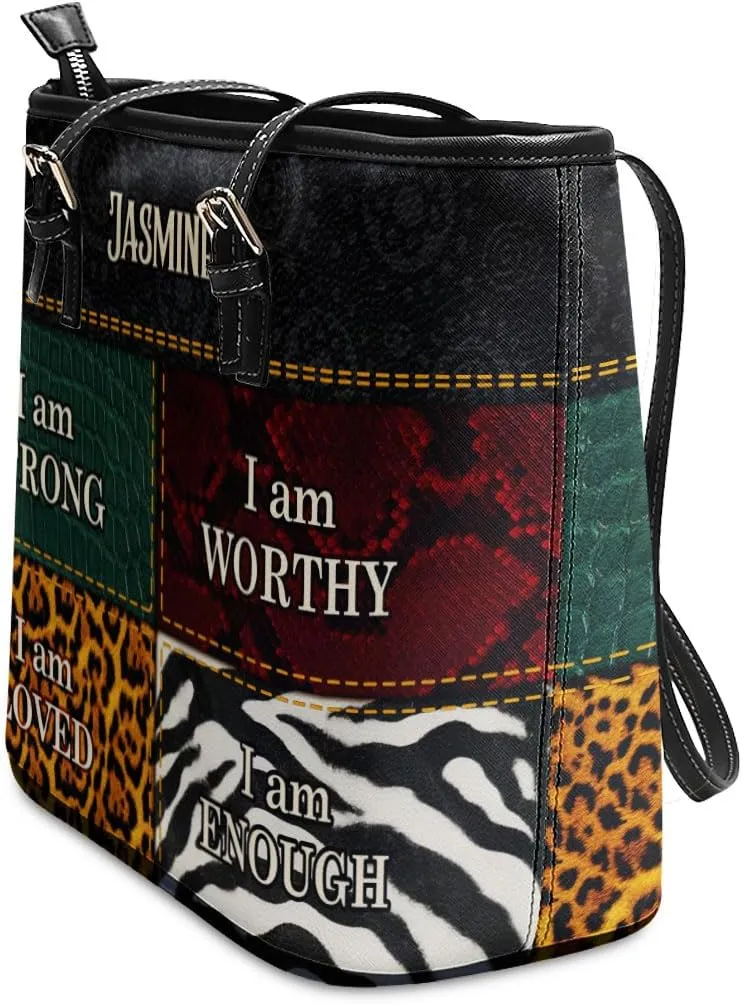 Personalized Leather Totebag For Black African Women - Christmas Gifts For Women For Black Women