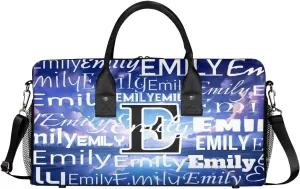 Personalized Letter Initial Dance Bag Custom Monogrammed Gym Duffle Bag Beautiful Starry Sky Travel Bag Carry On Tote Weekender Overnight Bags Sport Training Bag