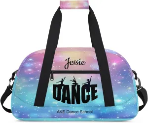Personalized Monogrammed Duffel Bags for Girls Gym Bag Small Travel Tote for Women Luggage Bags for Little Girl Purple Blue Dance Bag for Dancer