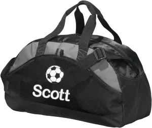 Personalized Soccer Duffel Bag, Men and Women, Sport Bag with Monogrammed Name, Black