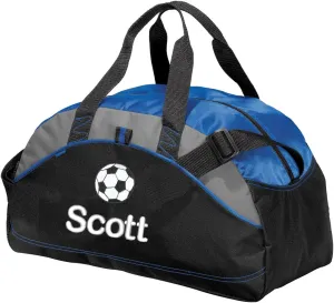 Personalized Soccer Duffel Bag, Men and Women, Sport Bag with Monogrammed Name, Royal Blue