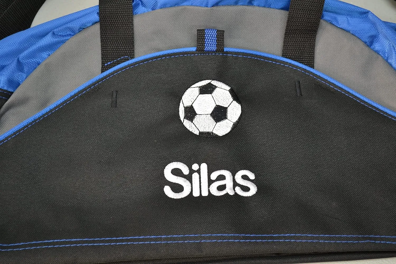 Personalized Soccer Duffel Bag, Men and Women, Sport Bag with Monogrammed Name, Royal Blue