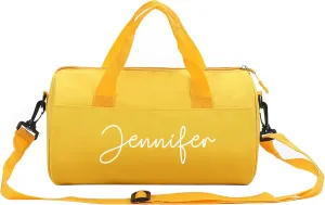 Personalized Sports Shoulder Bag Custom Child Name Kids Dance Ballet Bag Cute Travel Duffel Bag End Overnight Bag