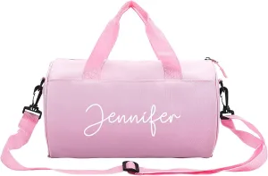 Personalized Sports Shoulder Bag Custom Child Name Kids Dance Ballet Bag Cute Travel Duffel Bag End Overnight Bag