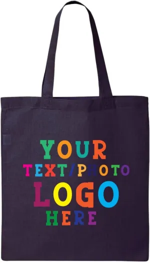 Personalized Tote Bags Promotional Custom Tote Bag Bulk Discounts 1/12/50/100 Canvas Cotton Bag Printing With Logo text Photo