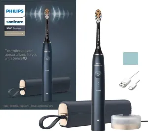 Philips Sonicare Protective Clean 9900 Rechargeable Electric Power Toothbrush, Charging Travel Case with USB Charging, Soft Brush Head, Midnight with Accessories