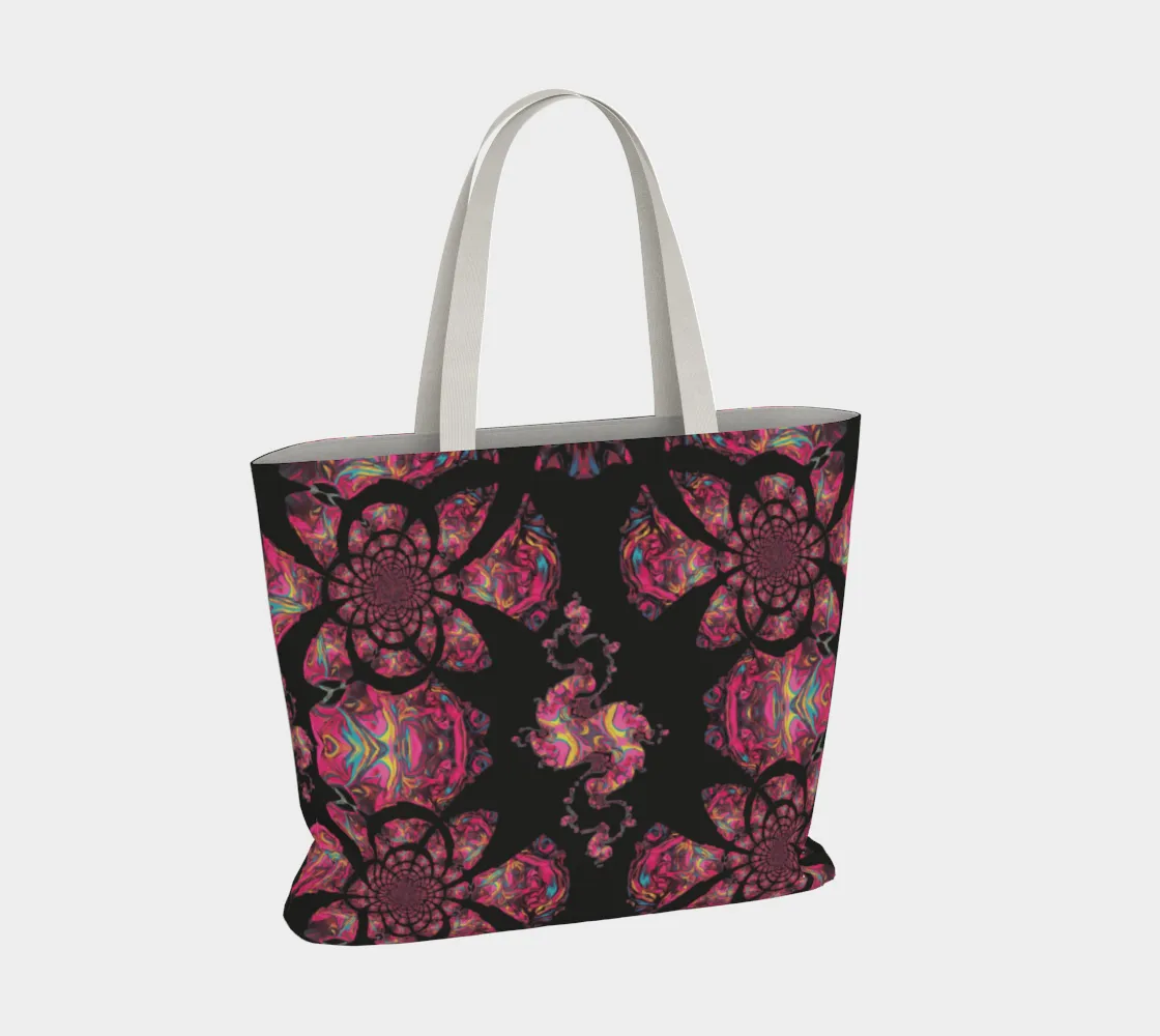 Pink Paisley Pattern Canvas Tote Bag