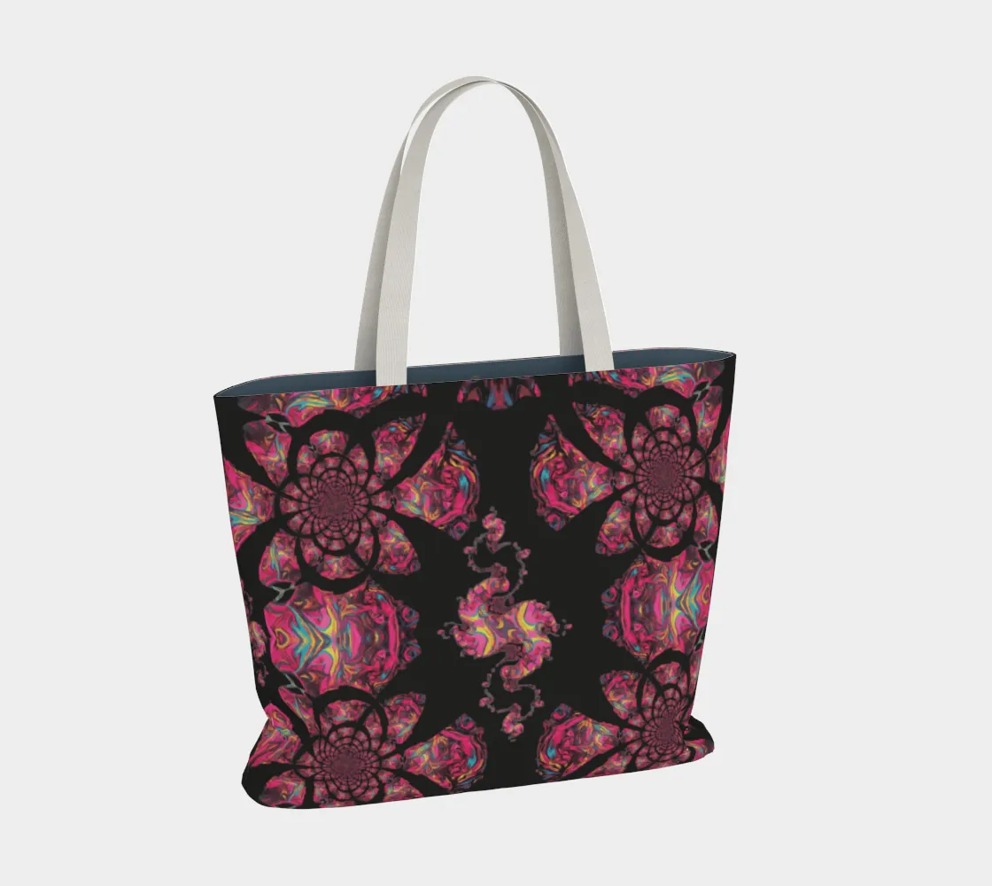Pink Paisley Pattern Canvas Tote Bag