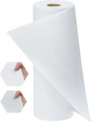 PLANTIONAL Iron-On Fusible Fleece Interfacing: 11.8 Inches x 10 Yards Medium Weight One-Sided Loft Iron On Fusible Fleece White for Quilting Tote Bags and Home Decor