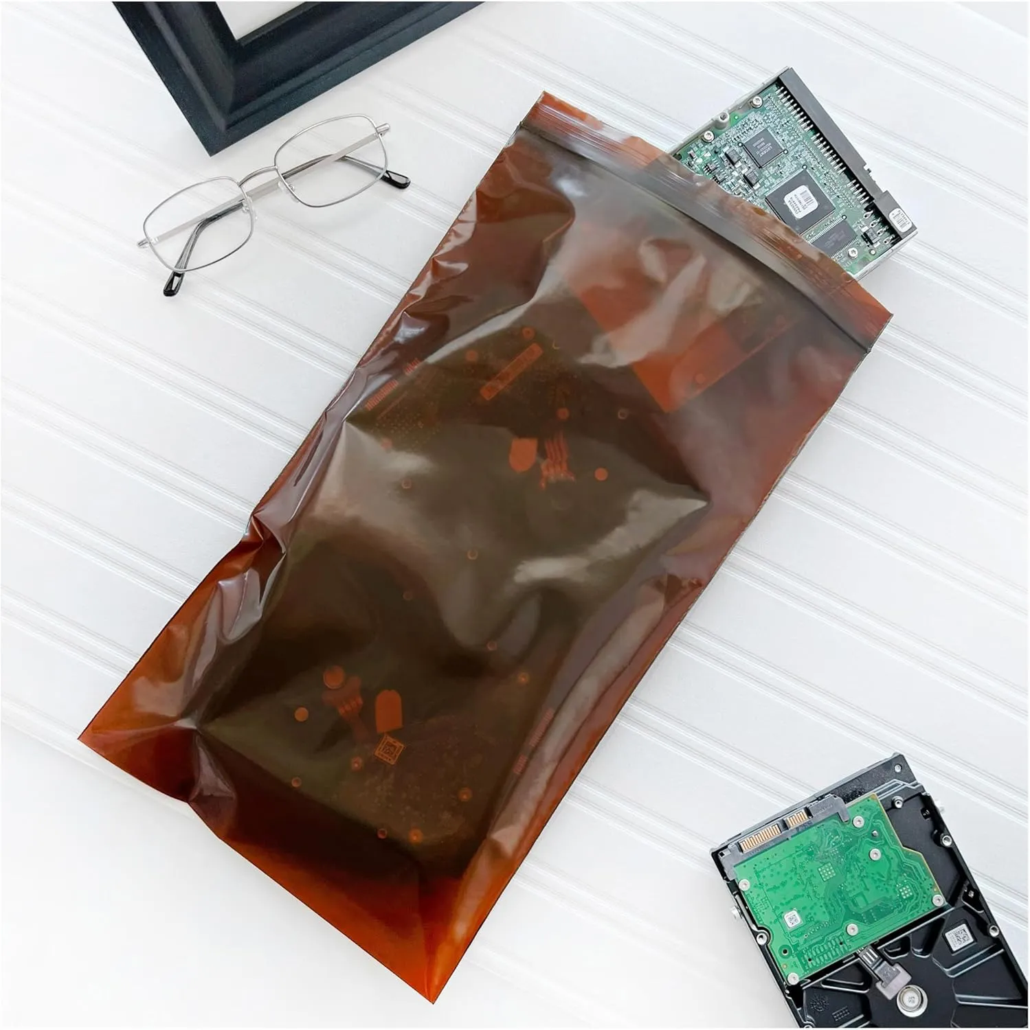 Plymor 8" x 14" (Pack of 500), 3 Mil Amber UV Zipper Reclosable Plastic Bags