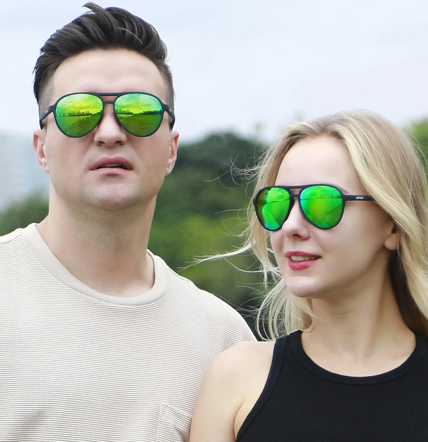 Polarized Aviator Sunglasses for Women Men Retro Trendy Sports Sunglasses for Outdoor UV400 Protection