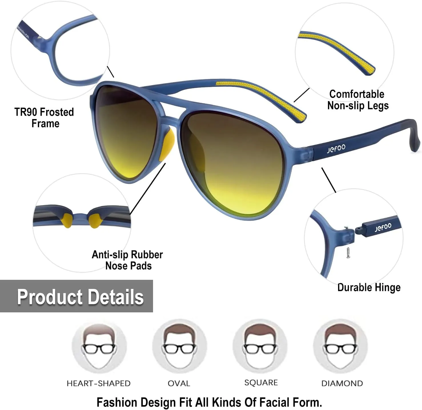 Polarized Aviator Sunglasses for Women Men Retro Trendy Sports Sunglasses for Outdoor UV400 Protection
